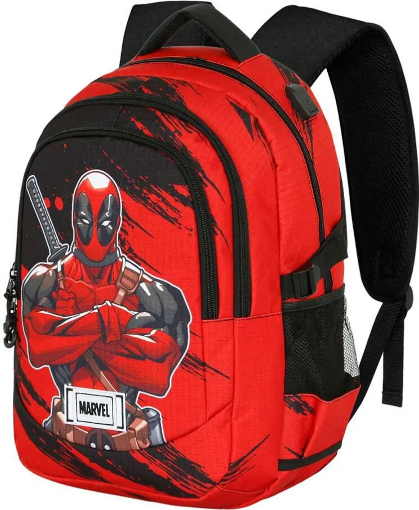 Sac à dos Marvel Deadpool Plus 44cm Karactermania - Modèle Premium