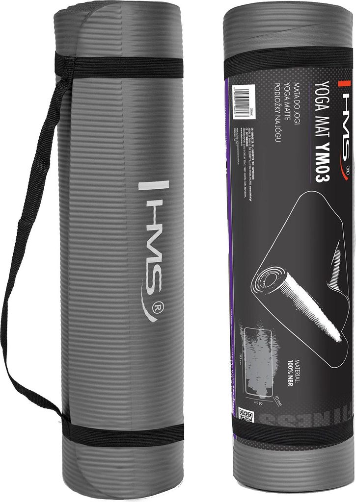 Esterilla de yoga HMS YM03, color gris Imagen del producto 