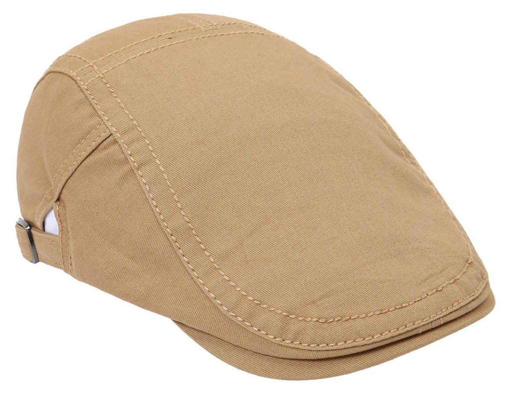 Leoberg Uni Schieber Cap Schiebermütze - Schirmmütze Flache Mütze mit Schirm in 153064-Beige-7
