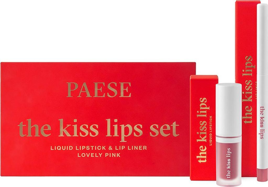 Paese The Kiss Lips Zestaw pomadka i konturówka 03 Lovely Pink