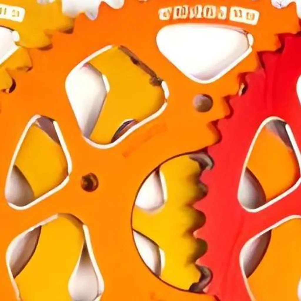 Couronne de Transmission Stage6 Orange 53 Dents pour Moto 50 Peugeot