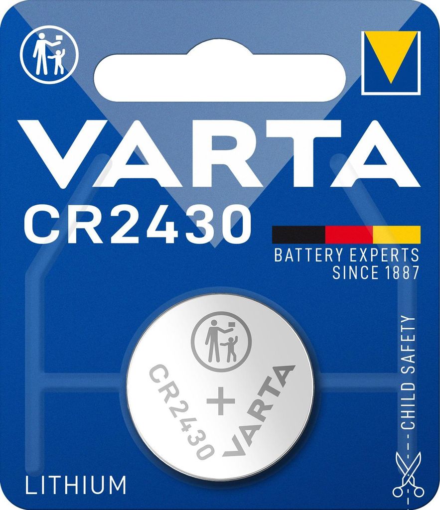 VARTA Batterien Knopfzelle CR2430, 1 Stück, Lithium 3V