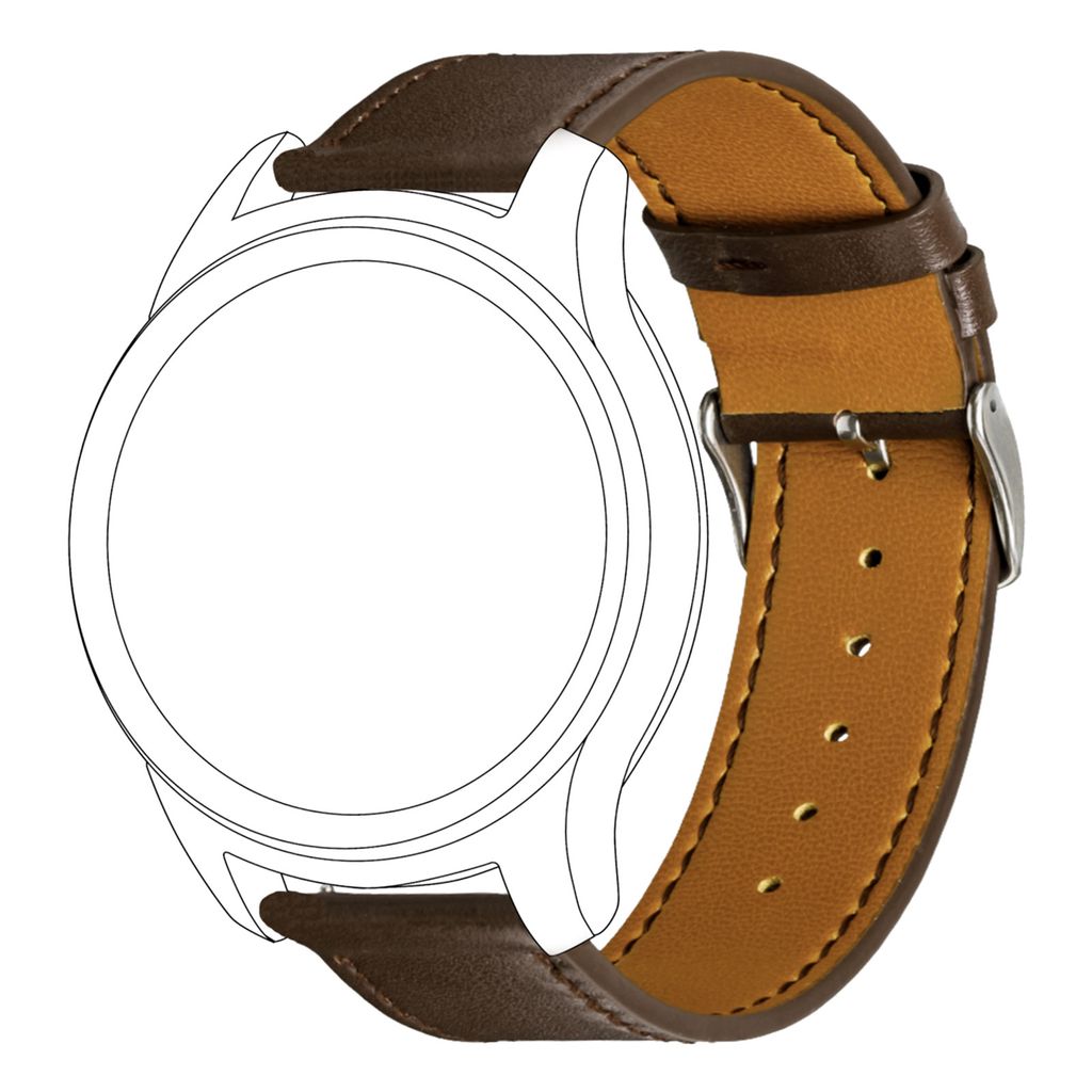 Topp 40-37-7605, Band, Smartwatch, Braun, Garmin, Garmin Vivomove Garmin Vivoactive 3, Echtes Leder