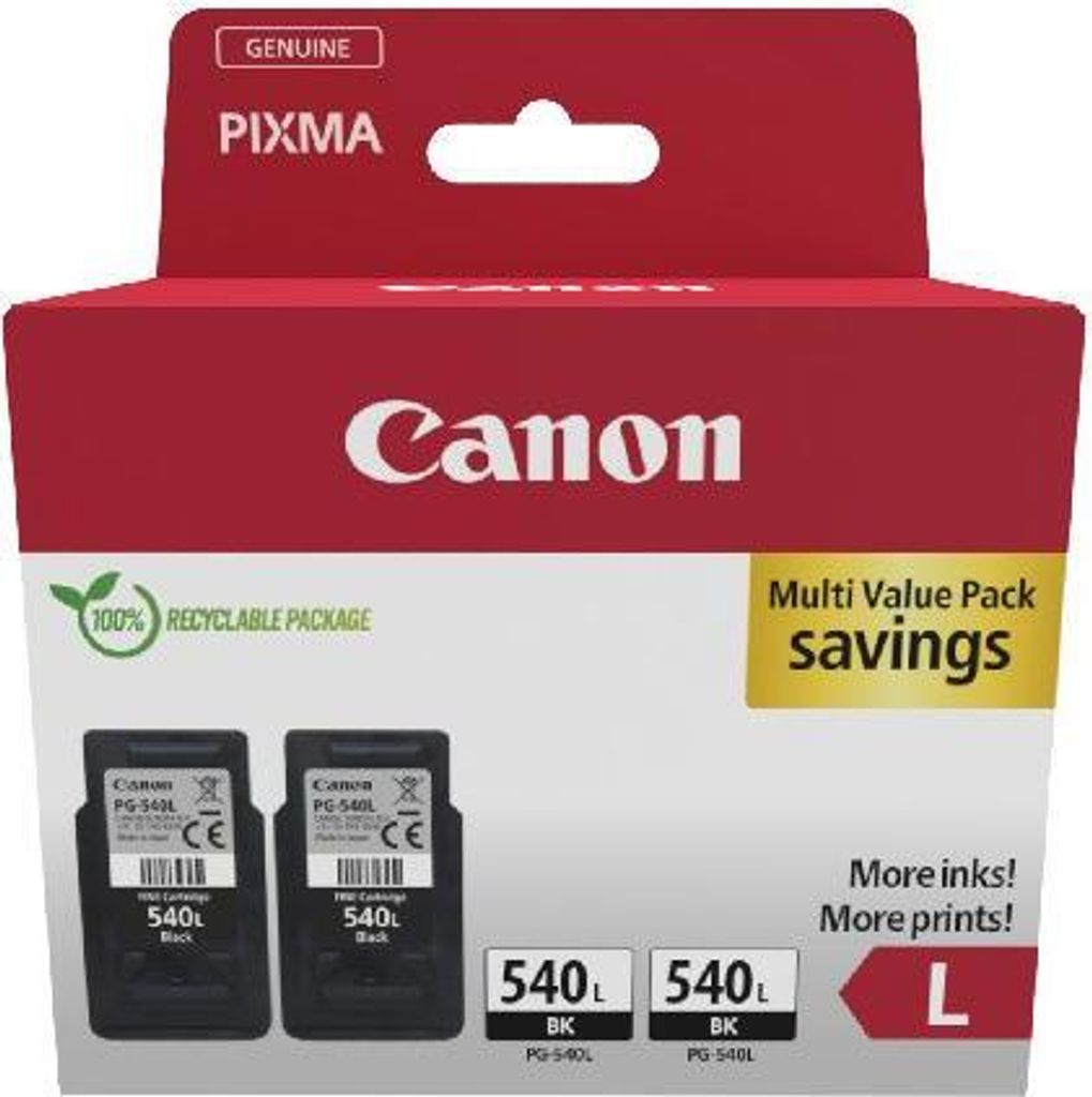 Canon PG-540L Druckerpatrone 2 Stück(e) Original High (L) Produktbild 3