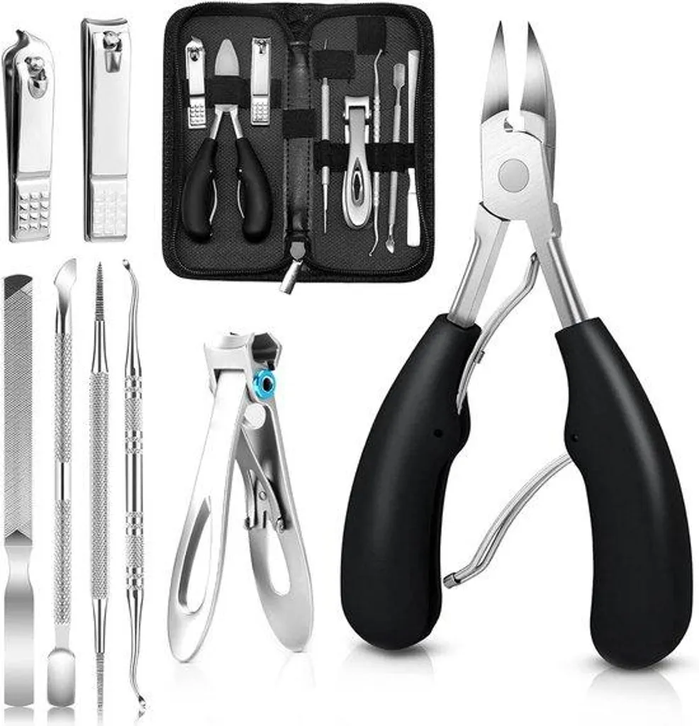 Kit manucure de 8 pièces avec ciseaux à ongles et coupe-cuticules inox