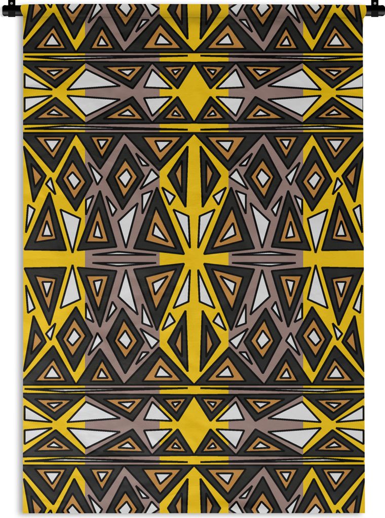 MuchoWow Wandteppich Wandbehang Afrika - Geometrie - Muster 60x90 cm Tapisserie Dekoration Wandtuch - Foto-Teppich - Abwaschbar