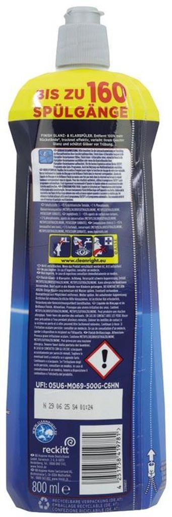 FINISH Glanz-& Klarspüler 800ml XL Pack, 160