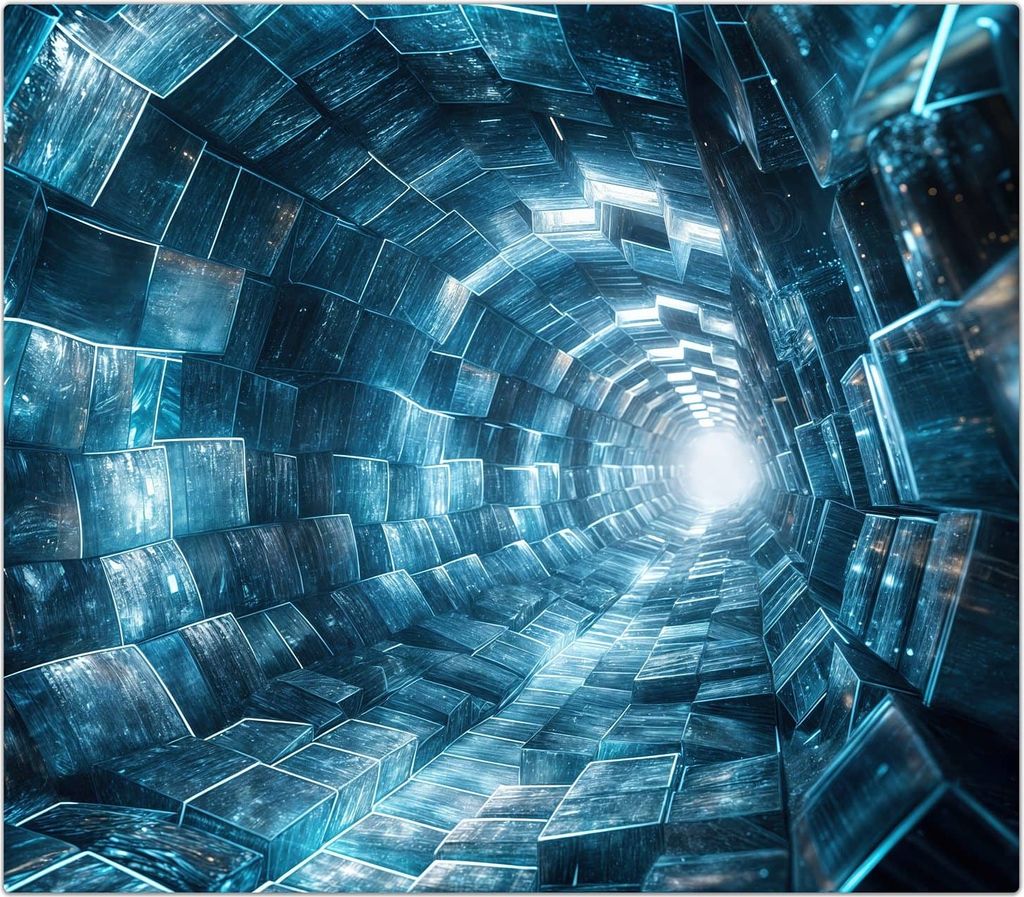 Spritzschutz Herdabdeckplatte Schneidebrett aus Glas Futuristischer Tunnel 1-Teilig (60x52cm)