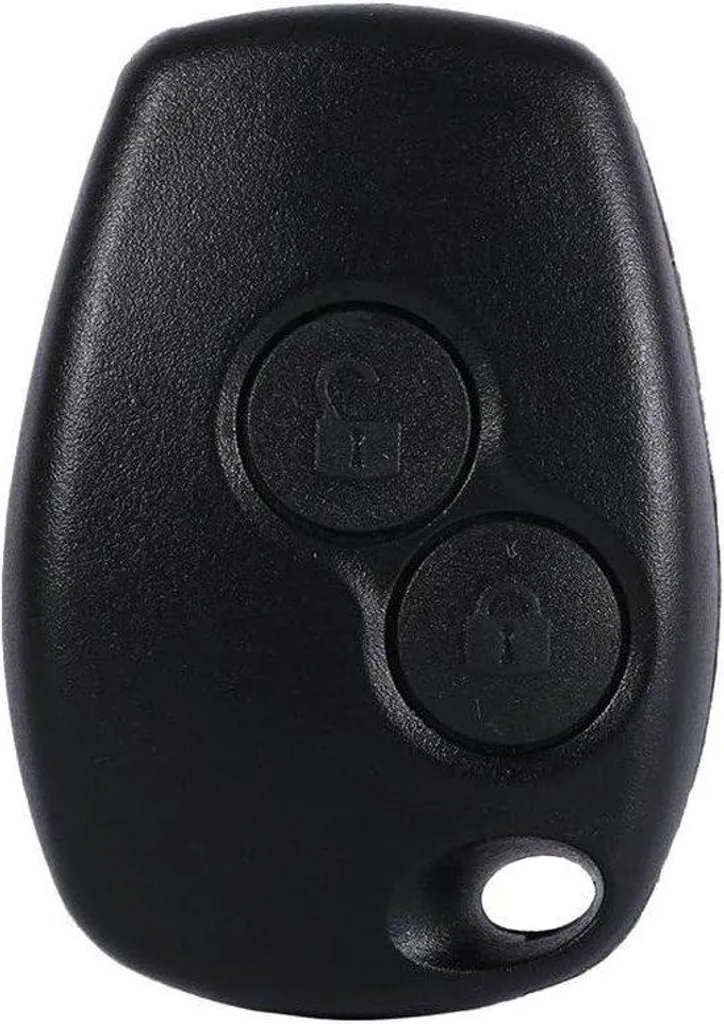 Coque de clé télécommande voiture 2 boutons : Boîtier noir pour radio