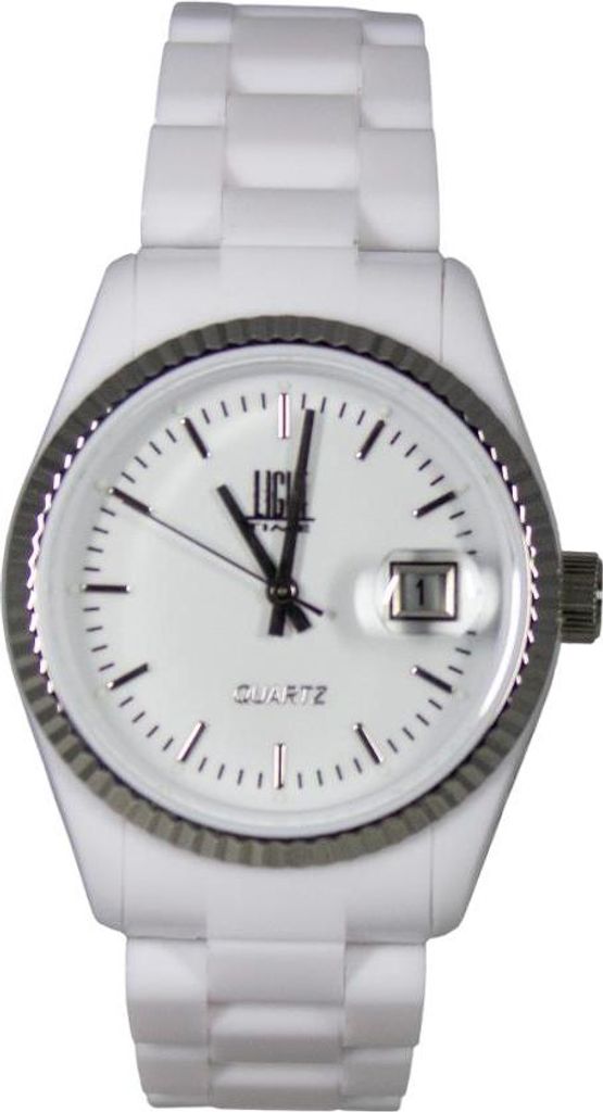 Light Time Armbanduhr Quarz Damen Datum Kunststoff Weiß L142WHT