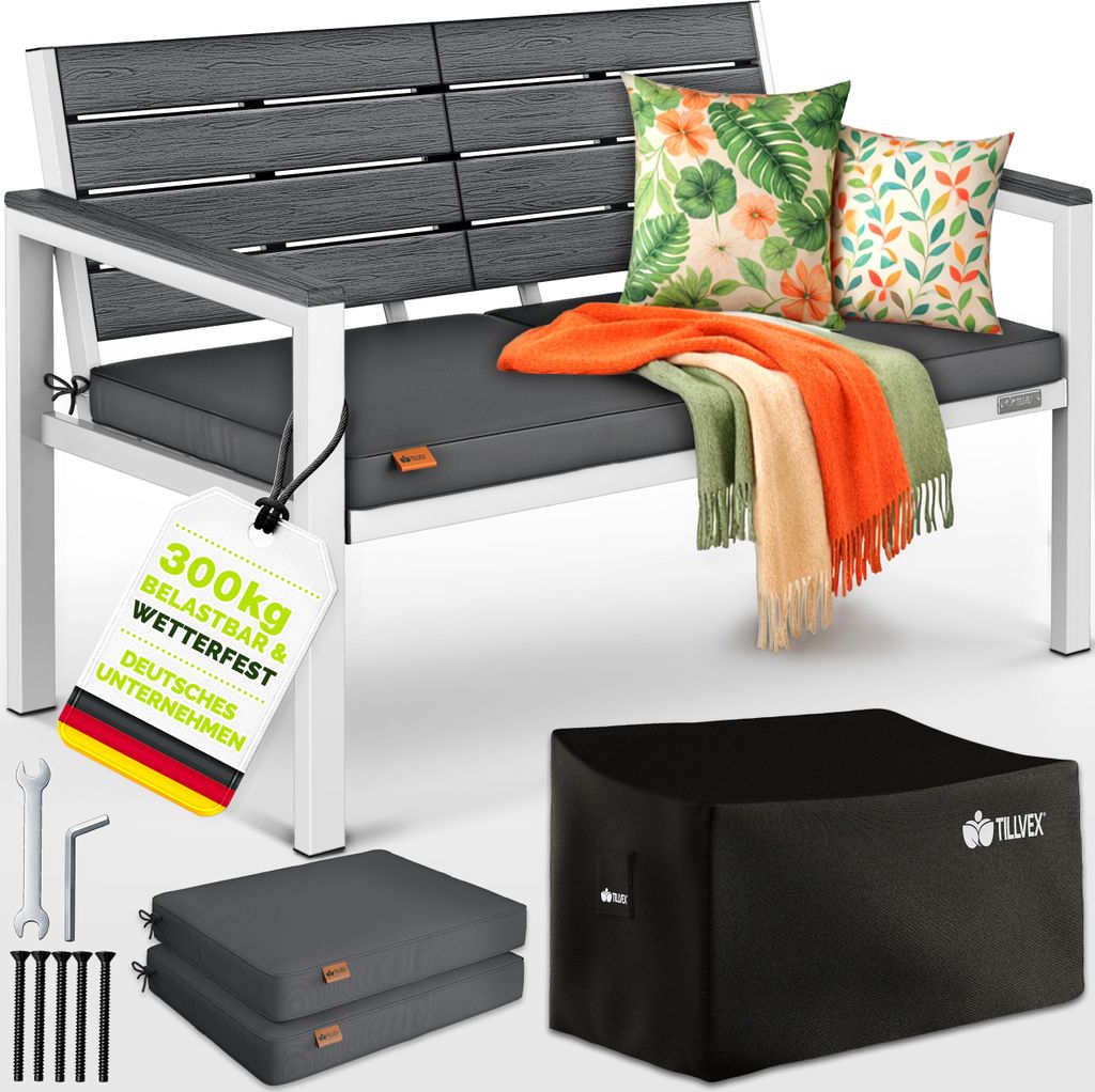 Banc de jardin tillvex® résistant aux intempéries, 3-4 Image du produit 