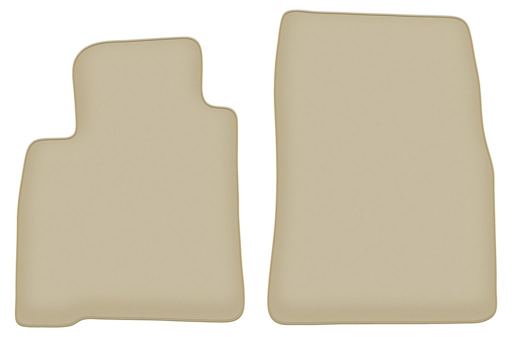 Velours-Fußmatten Vorne PREMIUM beige passend für Toyota Land Cruiser J200 FL (2015-, Feld) – mit Befestigungen – passgenau