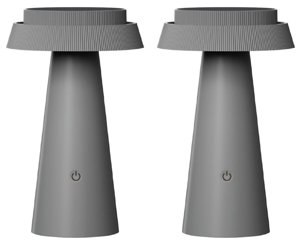 Luxus - Tafellamp Solar Mambo - Grau - H23 x Ø14
