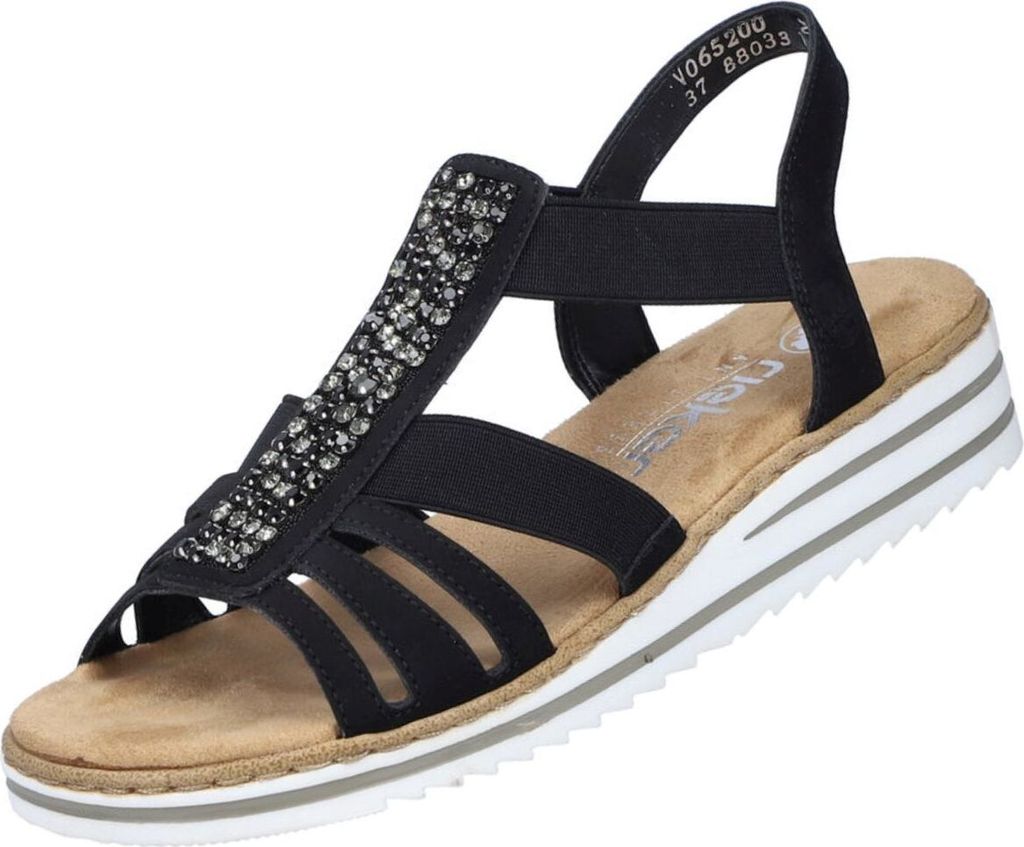 Rieker Damen Sandale Schwarz
