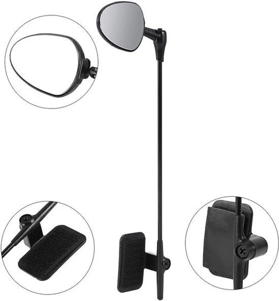 Rétroviseur de casque cycliste grand angle avec fixation autocollante