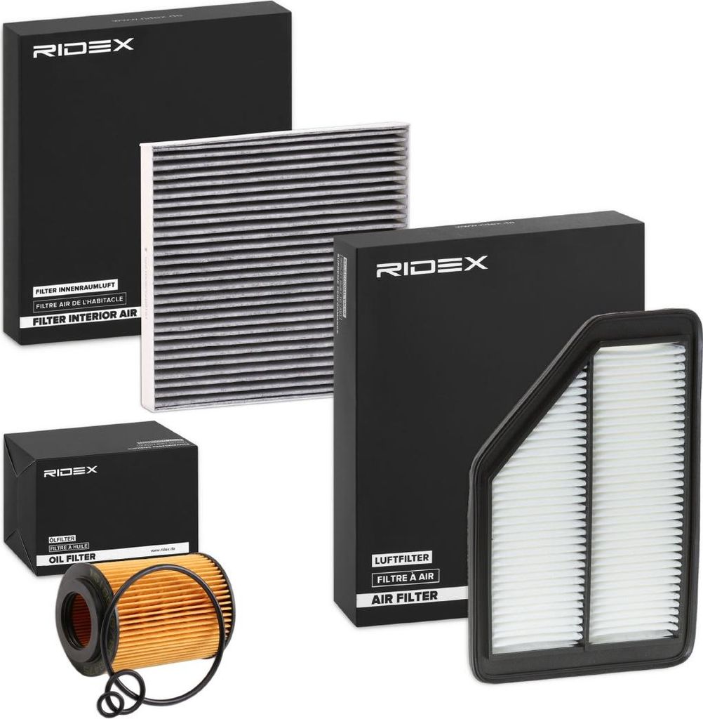 RIDEX Filterset Inspektionspaket Filtersatz für HONDA CIVIC VIII Hatchback (FN, FK) CR-V III (RE)