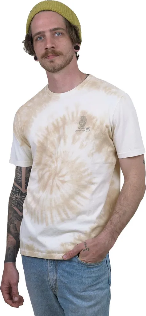 T-shirt BENON CONFORM BN Catcher Tie Dye Feather Grey XXL pour Homme