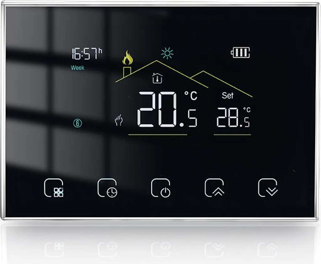 Thermostat WiFi sans fil Tuya RTL1 : contrôlez votre chauffage 16A noir