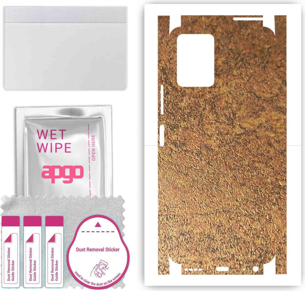 apgo Rückseite + Seiten Schutzfolie, Skin, kompatibel mit Vivo Y21T, Hinten Displayschutzfolie aus Vinylfolie, kratzfest, einfache Montage - Rosti...