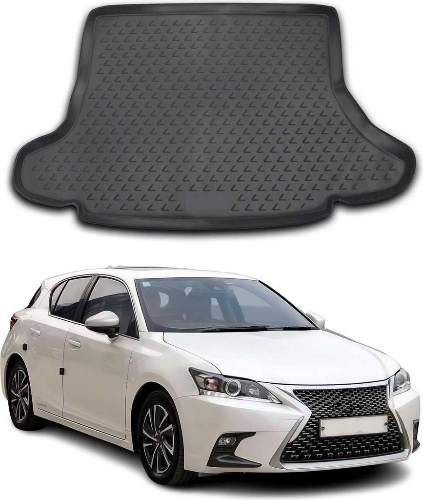 Kofferraummatte Kofferraumwanne für Lexus CT 200H 2010-2017 Gummi TPE Schwarz