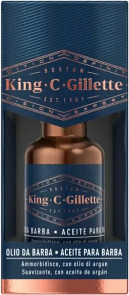 Soin barbe huile nourrissante Gillette King C. 30ml pour homme élégant