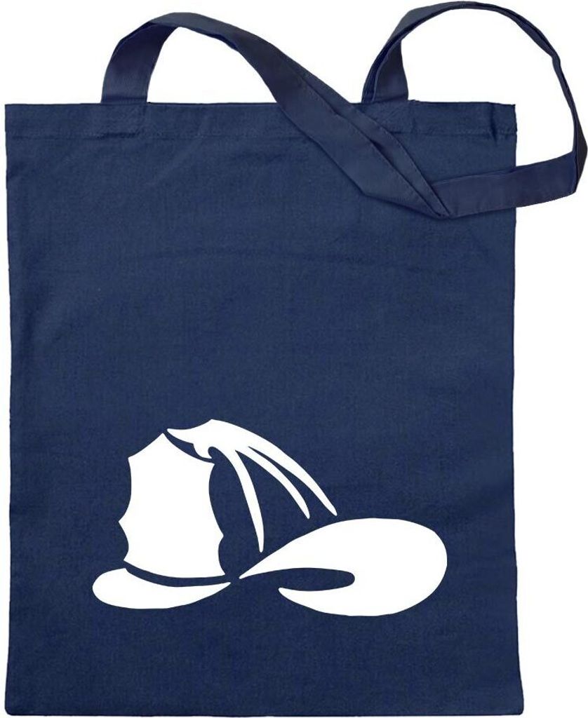 Kiwistar - Baumwolltasche - dunkelblau - Feuerwehrhelm - Einsatz - Tragetasche Stoffbeutel Umhängetasche Langer Henkel