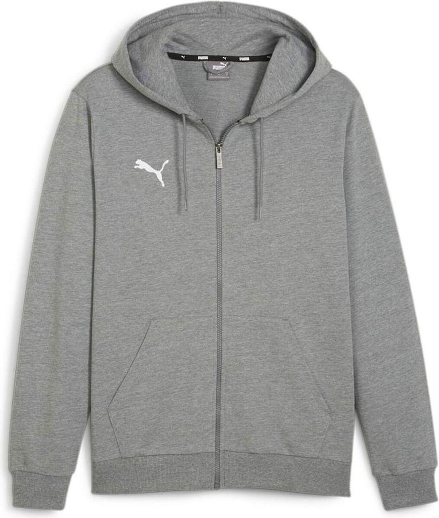 Puma Teamgoal Hooded Sweat Full Zip Kinder - Hellgrau Produktbild 