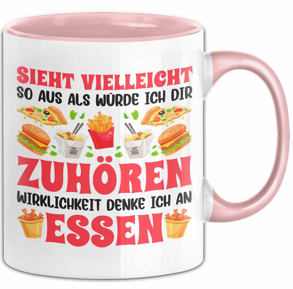 Sieht Vielleicht So Aus Als Würde Ich Dir Zuhölren Aber In Wirklichkeit Denke Ich An Essen (Rosa)