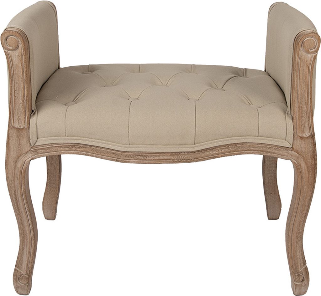 Clayre & Eef Bank 67x44x60 cm Braun Beige Holz