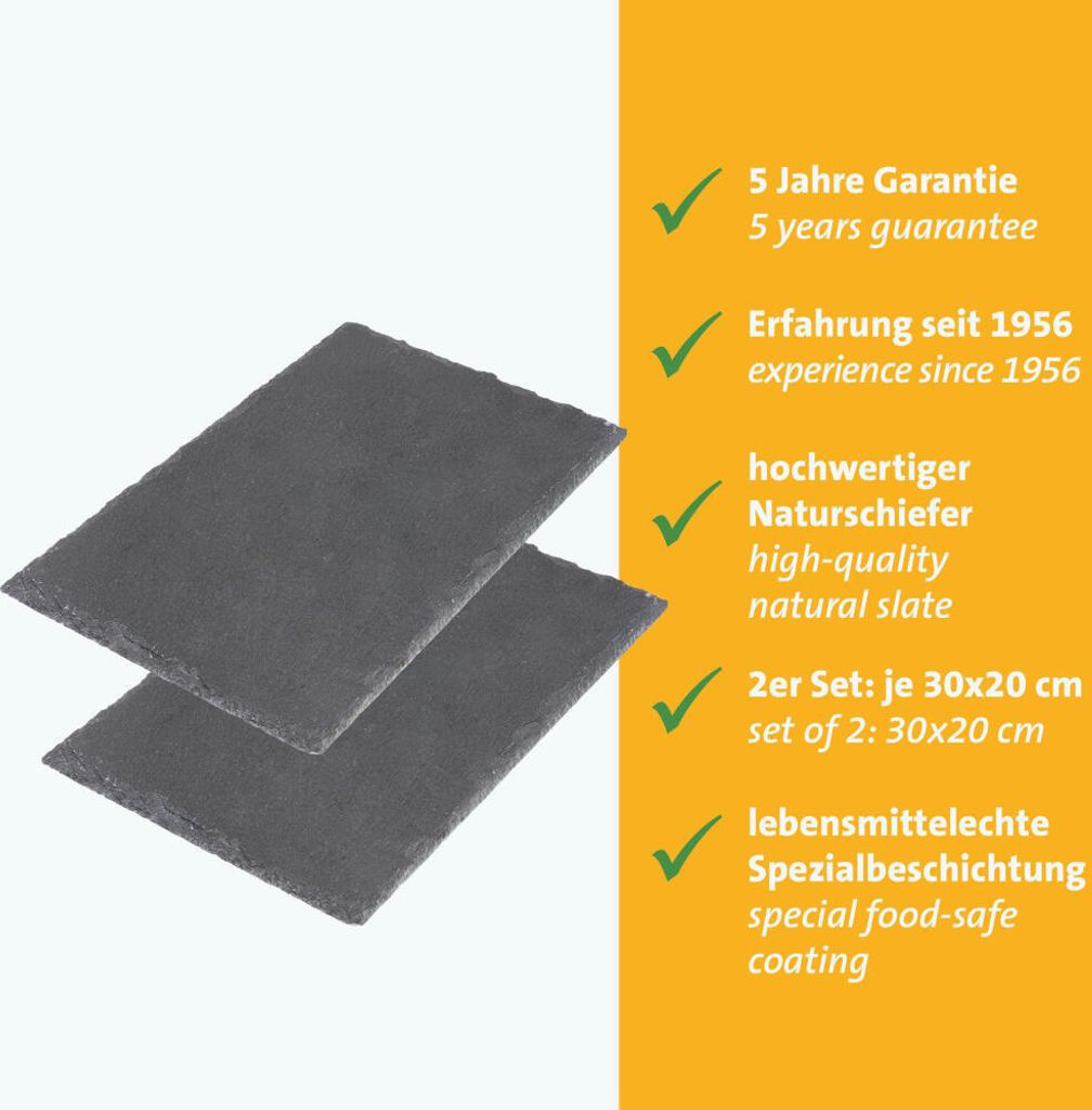 Westmark 2 Schieferplatten »Tapas + Friends«, 30 x 20 cm, 694022E3