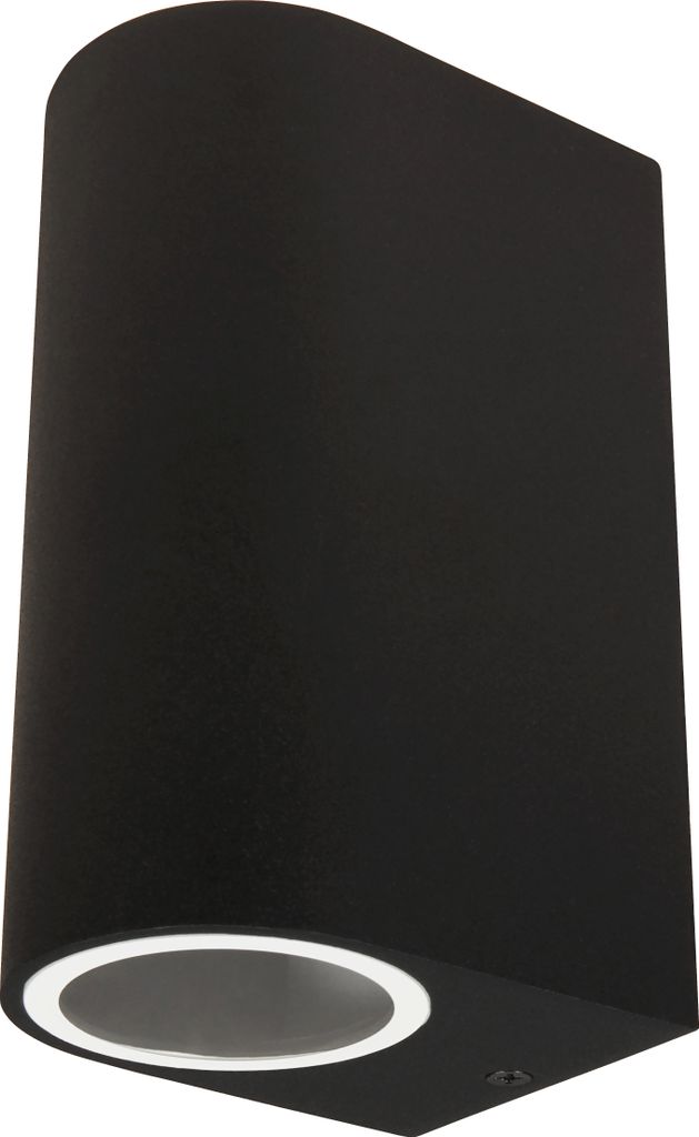 Wandleuchte McShine "Oval-A", schwarz, Schutzklasse IP44, 2x GU10, Aluminium Gehäuse