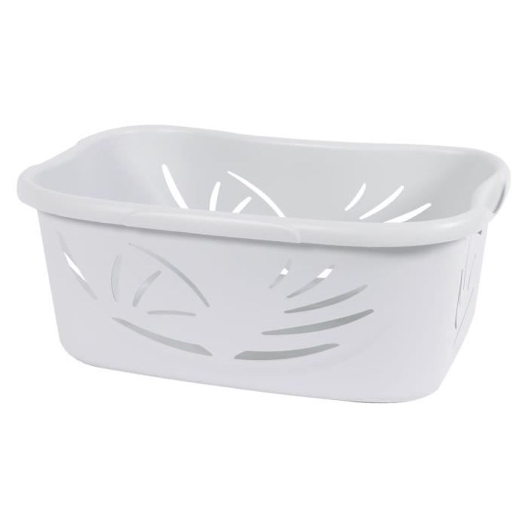 Corbeille à Linge Flora Ergonomique 37 Litres Blanc Cérusé Image du produit 