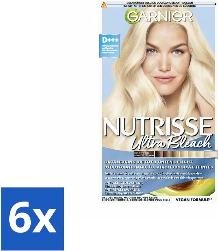 Stock 6x Garnier Nutrisse Ultra Blonde D+++ Decolorante Schiarente