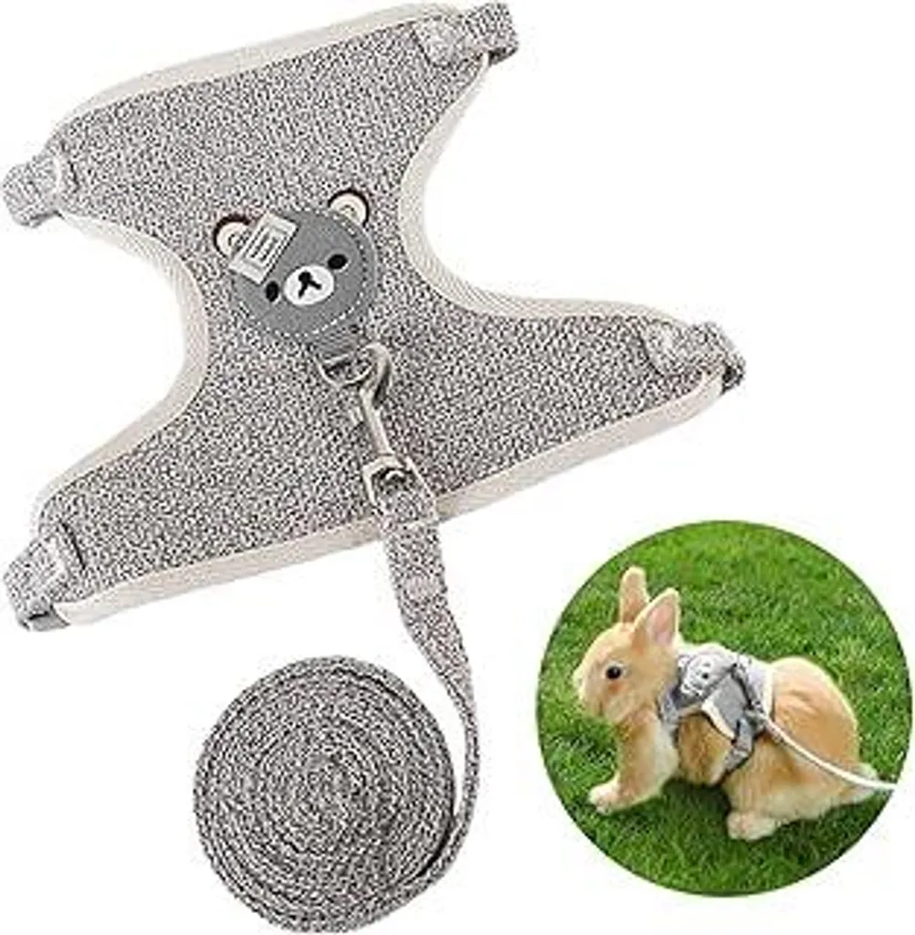 Pettorina per Conigli con Guinzaglio Regolabile | Accessori Piccoli Animali