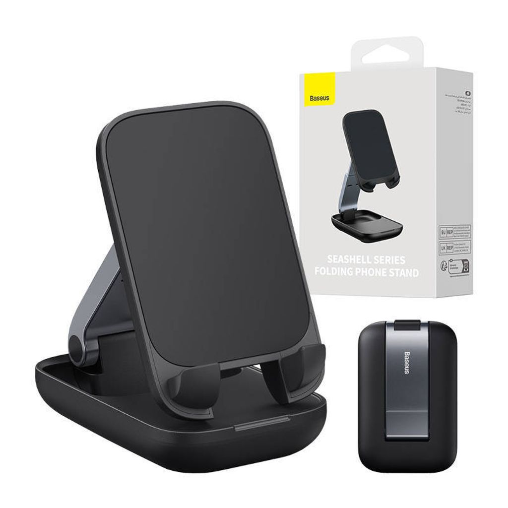 Baseus Seashell Phone Stand klappbar schwarz Produktbild 