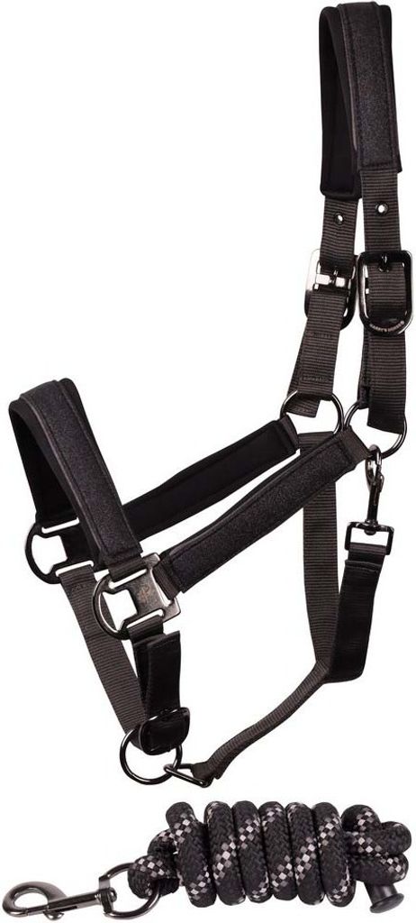 Harrys Horse Halfterset Denici Cavalli Shadow black sand, Größe:Full