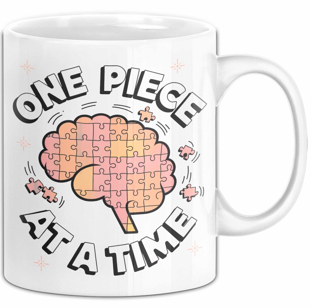 Puzzle Süchtiger Tasse Geschenk Lustige Geschenkidee Spruch Für Gehirn Knobler (Weiß)