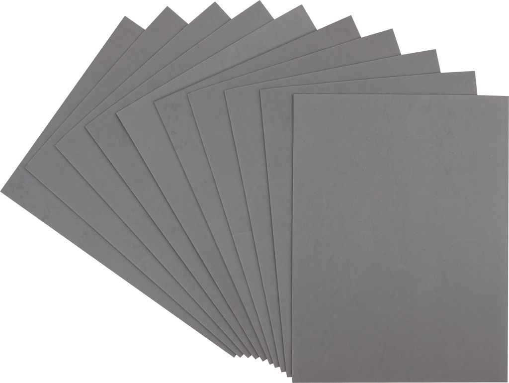 VBS Moosgummi, 2 mm, 40 x 30 cm, 10 Stück Grau Produktbild 