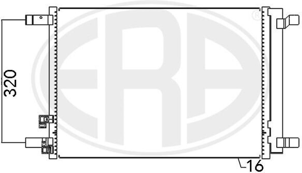 ERA 667094 - OE 5Q0 816 411 AA Klimakondensator mit Trockner für A3 (8V), TT (FV), Leon (5F), Octavia III (5E), Superb III (3V), Golf Sportsvan (A...