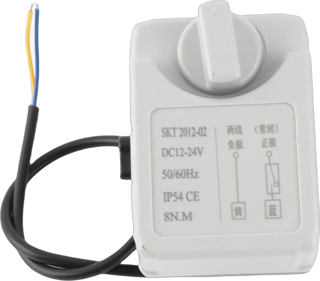 Vanne à bille motorisée DN20 2 voies NC 12V-24V DC Commande Manuelle - 7