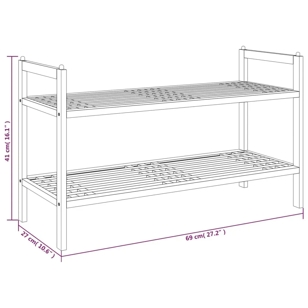 Rangement chaussures compact 69 cm idéal pour petits appartements