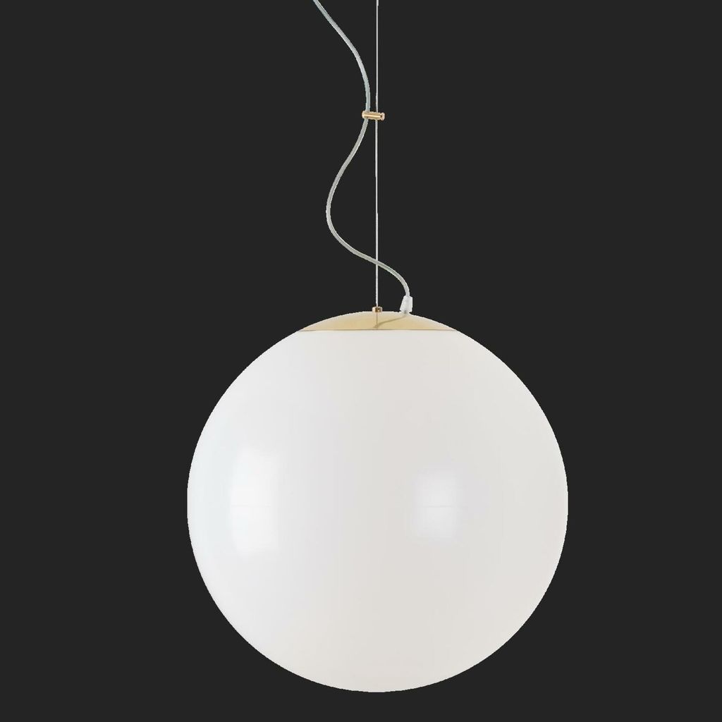 OSMONT ISI72729 ISIS L4 PM HP Hängeleuchte aus Kunststoff, poliertes Messing/Weiß, Schutzart IP40, 4000 K, 58 W LED-Notbeleuchtung, kombiniert, 3...