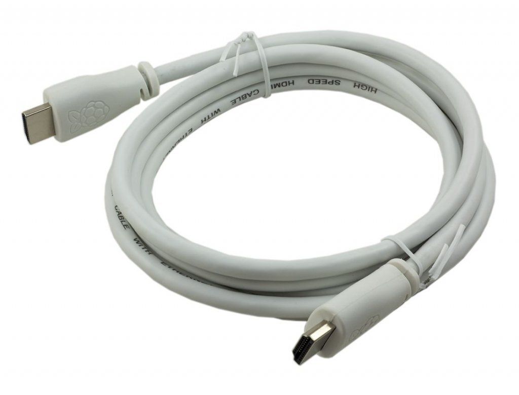 Raspberry Pi HDMI-Kabel auf HDMI-Stecker 1m Weiß