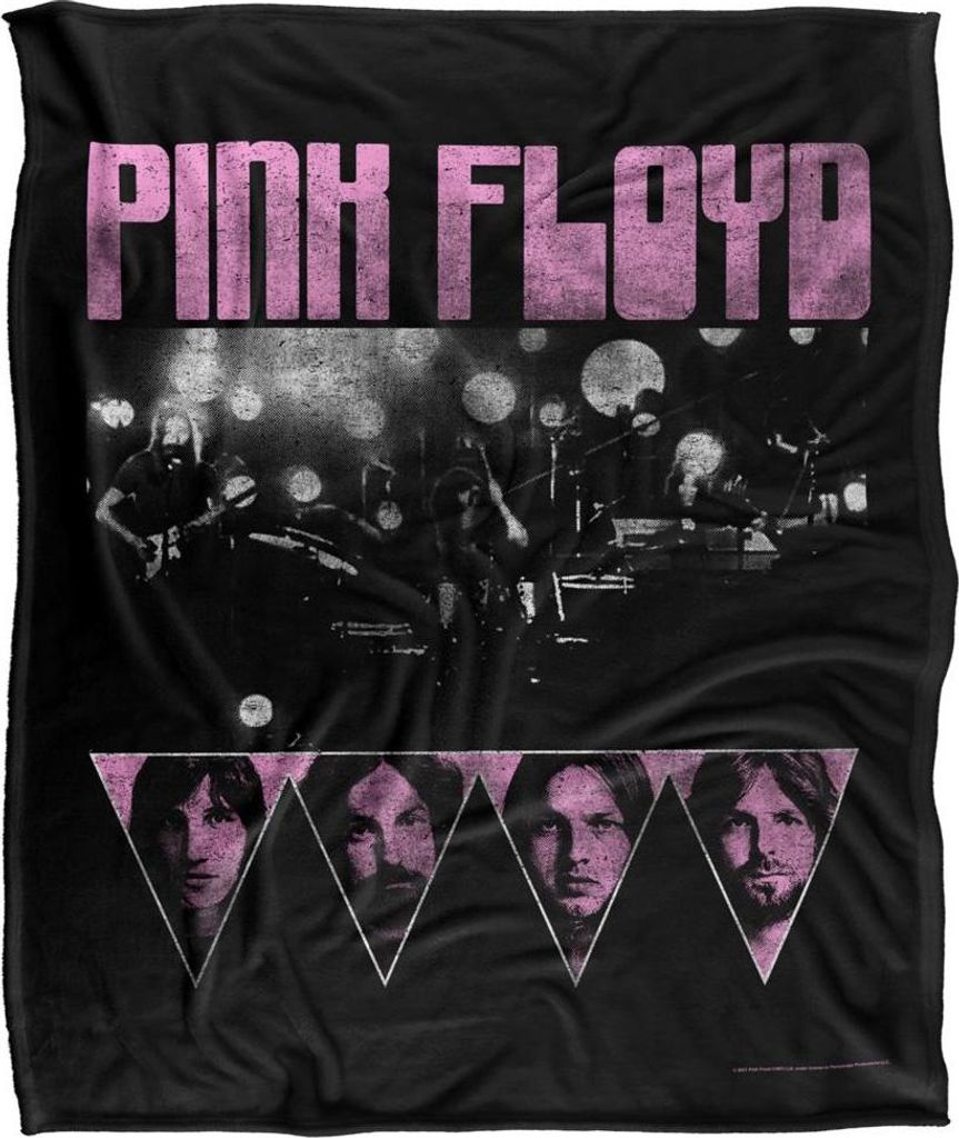 Pink Floyd - Köpfe Decke, Seidig, Supersoft TV23549 (Einheitsgröße) (Schwarz/Pink)