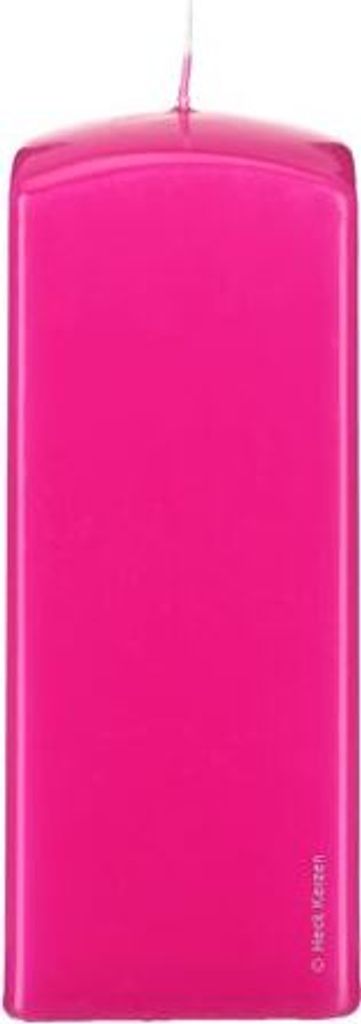 4 quadratische Kerzen, Quader Kerzen Pink 8 x 7/7 cm