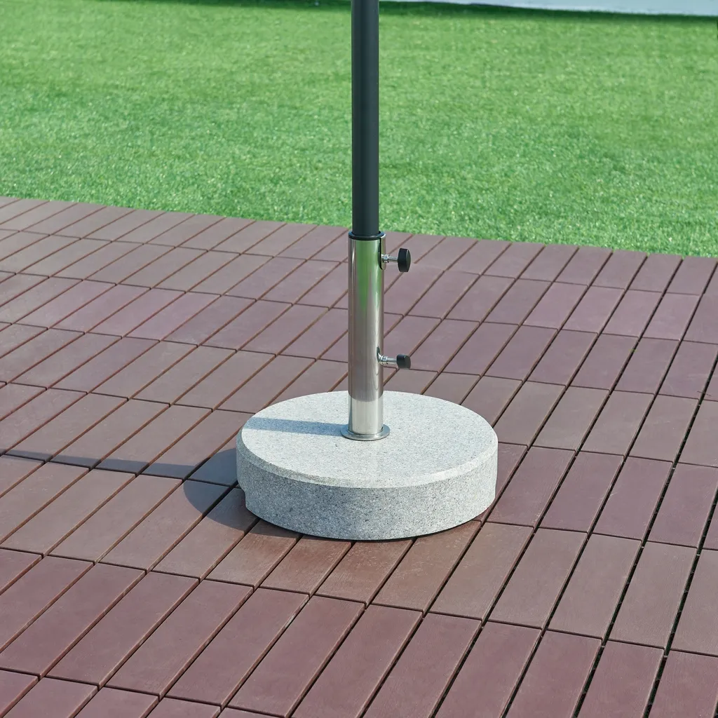 Supporto Ombrellone Bomba in Granito 25kg Ø38x8.5cm | Base Robusta