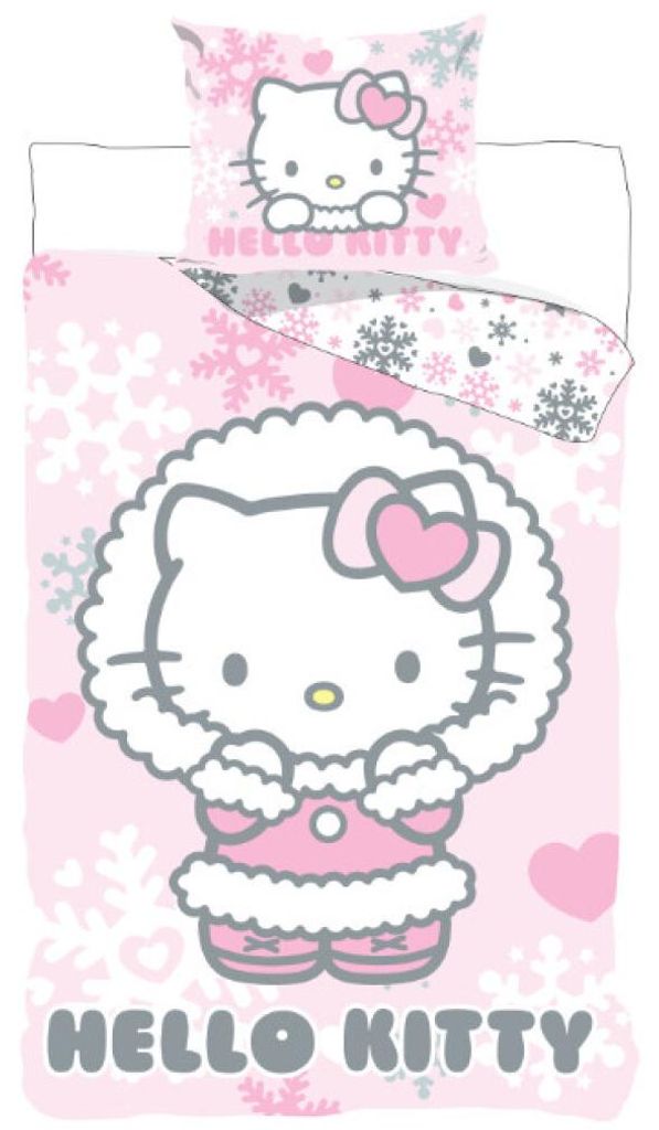 Hello Kitty Cozy Winter Kinderbettwäsche 100x135