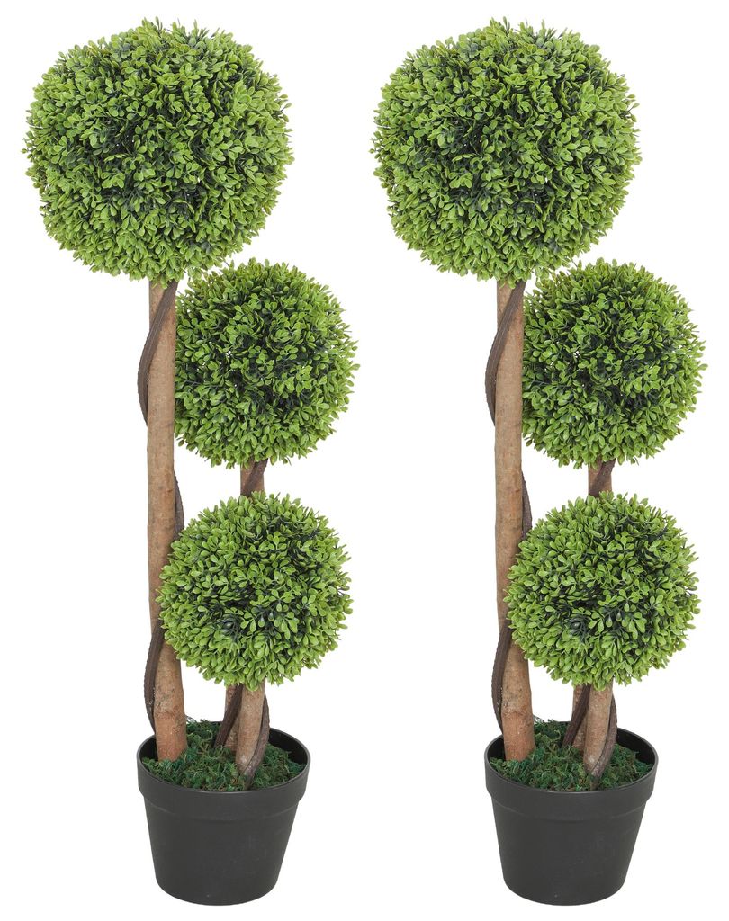 HOMCOM Sztuczna roślina, bukszpan w doniczce, 90 cm, Zdjęcie produktu 