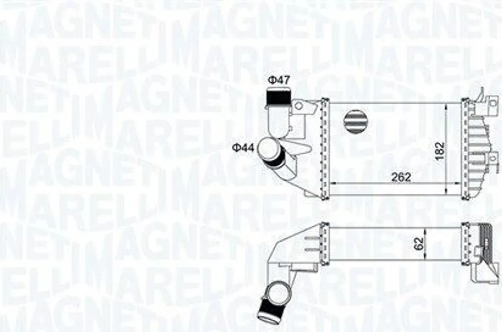MAGNETI MARELLI 351319205080 Intercooler LLK per OPEL ZAFIRA B (A05) Turbo Intercooler