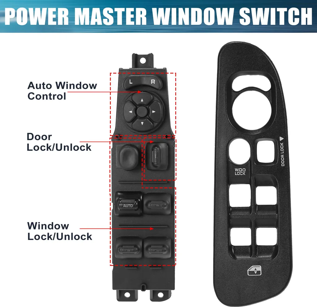 Commande de Vitre Électrique pour Dodge Dakota 2001-2004 Pack de 2 - 4